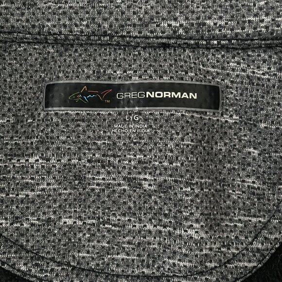 Greg Norman Mens Golf Shark Active Top Size Large Quarter Zip Pullover Gray - Picture 5 of 6